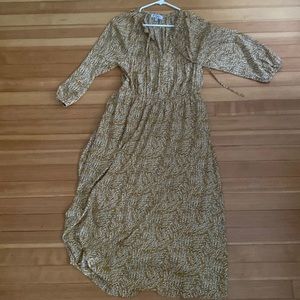 Gold Midi Boho Dress